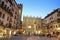 Italy, Verona,Piazza delle Erbe at dusk