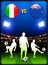 Italy versus New Zealand on Stadium Event Background