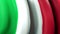 Italy waving flag for banner design. Italy flag animated background. Italian holiday design. Seamless loop