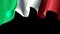 Italy waving flag for banner design. Italy waving flag animated background. Italian holiday design. Seamless loop. Alpha