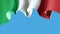 Italy waving flag for banner design. Italy waving flag on transparent background. Festive patriotic design pattern, template