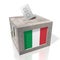 Italy - wooden ballot box - voting concept