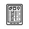 item list report line icon vector illustration