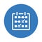 Iteration, schedule icon. Blue vector design