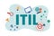 ITIL. Information Technology Infrastructure Library. Vector Illustration in flat style.