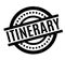 Itinerary rubber stamp