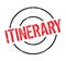 Itinerary rubber stamp