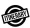 Itinerary rubber stamp