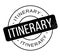 Itinerary rubber stamp