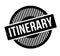 Itinerary rubber stamp