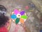 Its called Rangoli in Dipawali festival