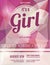 Its a girl birth announcement flyer