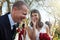 Its a joyous day. Cropped shot of a bride and groom standing outside on their wedding day.