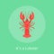 Its a Lobster Poster with Crayfish Vector