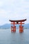 Itsukushima Jinja Otorii or Grand Torii Gate on the sea of Miyajima, Japan.