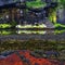 Iturup, Kuril Islands, Russia. Colorful landscape of the Okhotsk sea with mosses, algae, rocks.