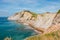 Itzurun Beach and flysch in Zumaia, Spain