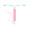 IUD contraception method  isolated. Pregnancy control