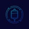 iv bag, medical drip icon, line vector