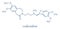 Ivabradine angina pectoris drug molecule. Skeletal formula.