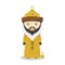 Ivan IV of Russia The Terrible cartoon character. Vector Illustration