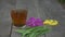 Ivan-tea, kiprei, Willow-herb, epilobium flower on wooden table