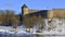 Ivangorod castle in winter