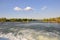 The Ivanhoe Crossing, Kununurra, Western Australia, Australia. A concrete causeway over Crocodile infested Ord River