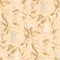 Ivory and beige luxury floral seamless pattern.