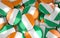 Ivory Coast Badges Background - Pile of Ivory Coast Flag Butto