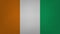Ivory Coast - Cote dIvoire dense flag fabric wavers, background loop