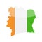 Ivory coast Flag Country Contour Vector Icon