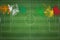 Ivory Coast vs Mali Soccer Match, national colors, national flags, soccer field, football game, Copy space