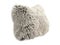 Ivory fluffy rectangular eco fur accent pillow. 3d render