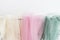 Ivory, pink and green tulle background