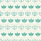 Ivory teal tulip dot horizontal seamless print background design