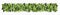 Ivy festoon, green creeper decorative border isolated on white background. Vector illustration in flat cartoon style