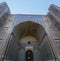 Iwan vaulted portal of Bibi-Khanym Mosque in Samarkand, Uzbekist