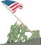 Iwo Jima Memorial Vector Illustration