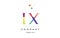 ix i x creative rainbow colors alphabet letter logo icon