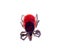 Ixodes tick, taiga tick perdu, on white background