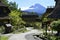 Iyashinosato ancient japanese village with Fuji San is a reconstructed Japanese village