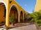 Izamal Mexico Yucatan church yellow City monastery convent