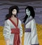 Izanami and izanagi japan mythology tale in the underworld