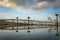 Izmir aliaga avci ramadan park reflection of bridge silhouette