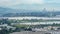 izmir cityscape with roads and harbour. Clouds