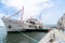 Izmir, Turkey - 19 May 2019: People at Kordon side of pasaport pier the most popular destination in Izmir, Turkey. The famous