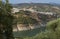 Iznajar swamp with drought due to lack of rain. Cordoba, Spain