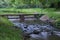 IÅ‚owa, Manor Park. Park bridges in the evening scenery.