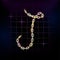 J Alphabet 80s gold neckace style